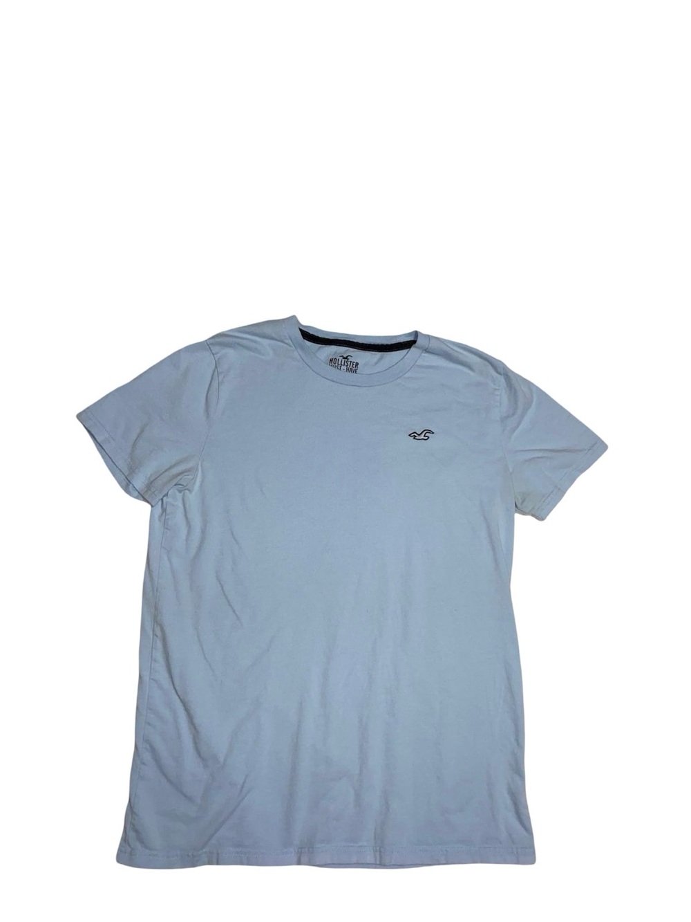 Hollister Must-Have Collection Light Blue Embroidered Seagull Crewneck
